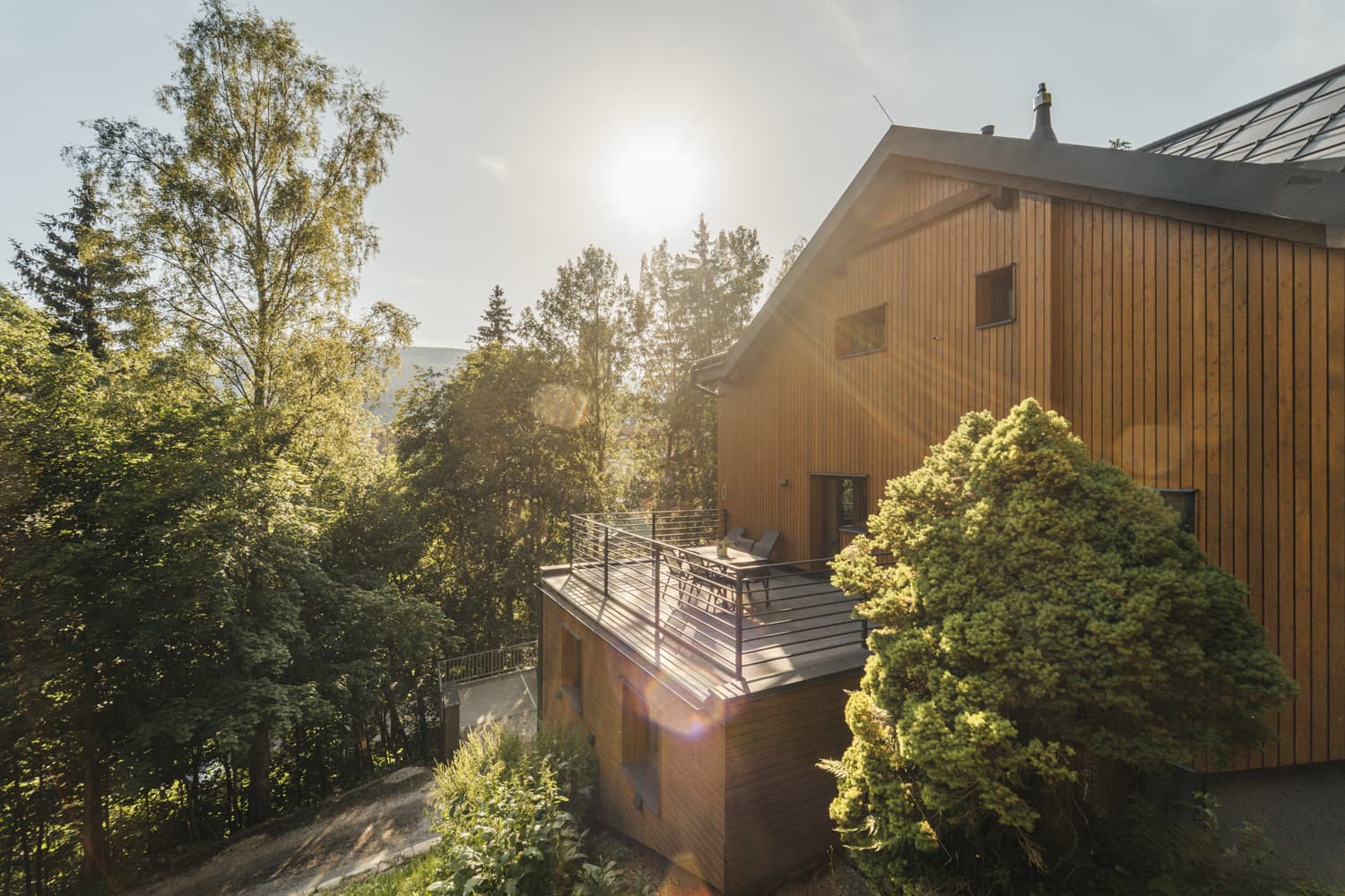 Chalet Horské apartmány Elli s lesem v pozadí